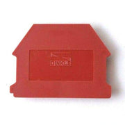 ICI Dinkle DK4NC-RD DIN Rail Terminal Block End Cover for DK2.5N-RD DK4N-RD Red, Pack of 10